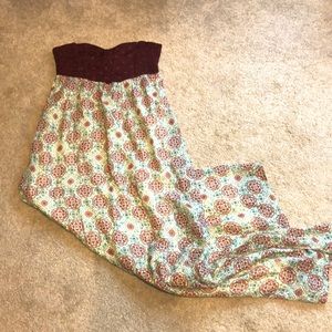 Adorable Boho Strapless Maxi Dress by Roxy 🌺🌴☀️